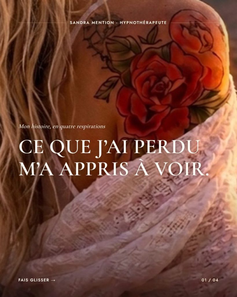 Ce que j'ai perdu m'a appris à voir : l'histoire de Sandra Mention, hypnothérapeute